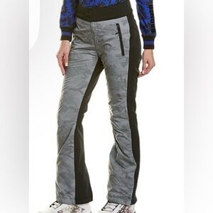 Women’s Bogner Fire and Ice Beata Ski Pants in Silver and Black Camouflage, Sz 8